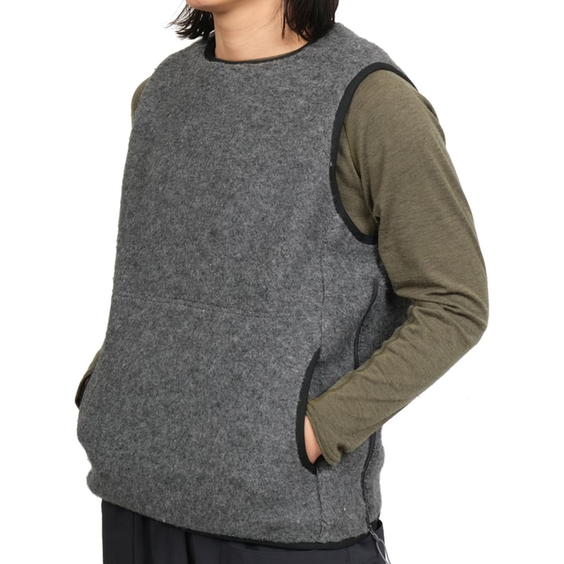 Heal Creek アーガイルベスト　48 Ｌ グレー　黒　新品　27500円 Heal Creek - Heal Creek アーガイルベスト 48 L グレー 黒