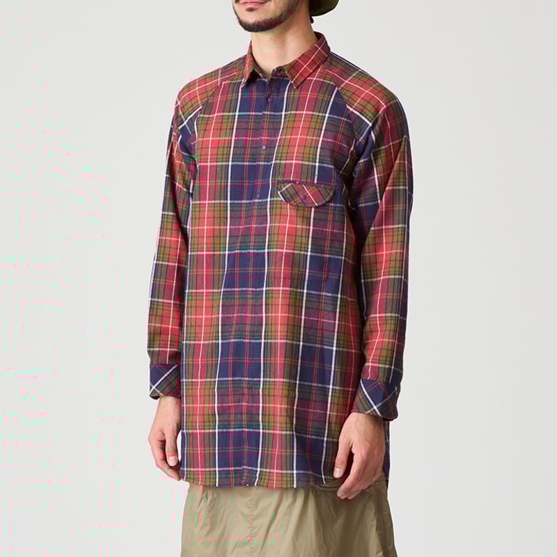 タータンチェックのロングシャツ / AXESQUIN ELEMENTS アクシーズ