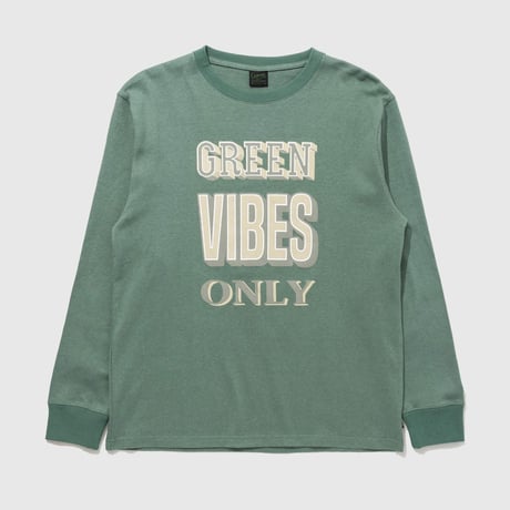 GREEN VIBES ONLY LONG SLEEVE TEE / GO HEMP