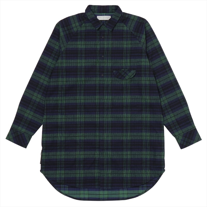 タータンチェックのロングシャツ / AXESQUIN ELEMENTS アクシーズ