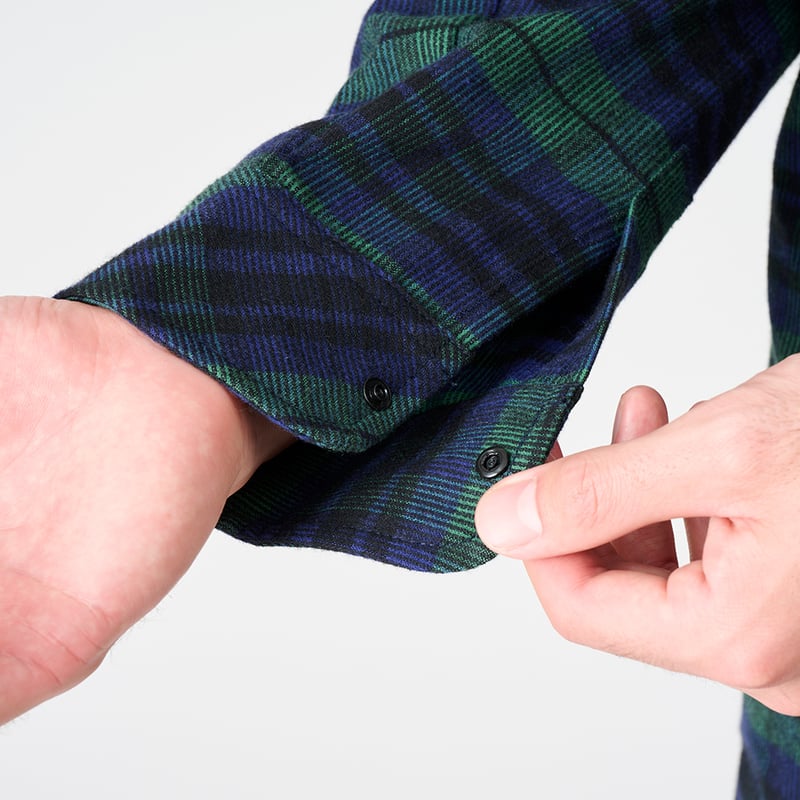 タータンチェックのロングシャツ / AXESQUIN ELEMENTS アクシーズ