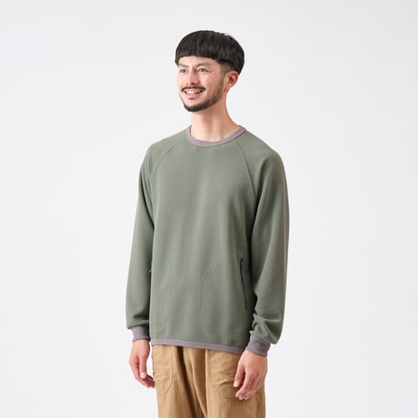 ドライワッフルのロングスリーブＴシャツ /  AXESQUIN ELEMENTS アクシーズクインエレメンツ