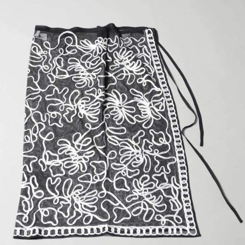 Tulle Tape Embroidery Wrap Skirt（ウィメンズ）/ Sara m