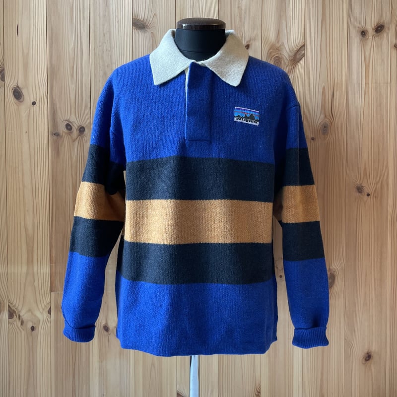 新品国内正規品 パタゴニア ウールブレンド ラグビー セーター ブルー Mサイズ