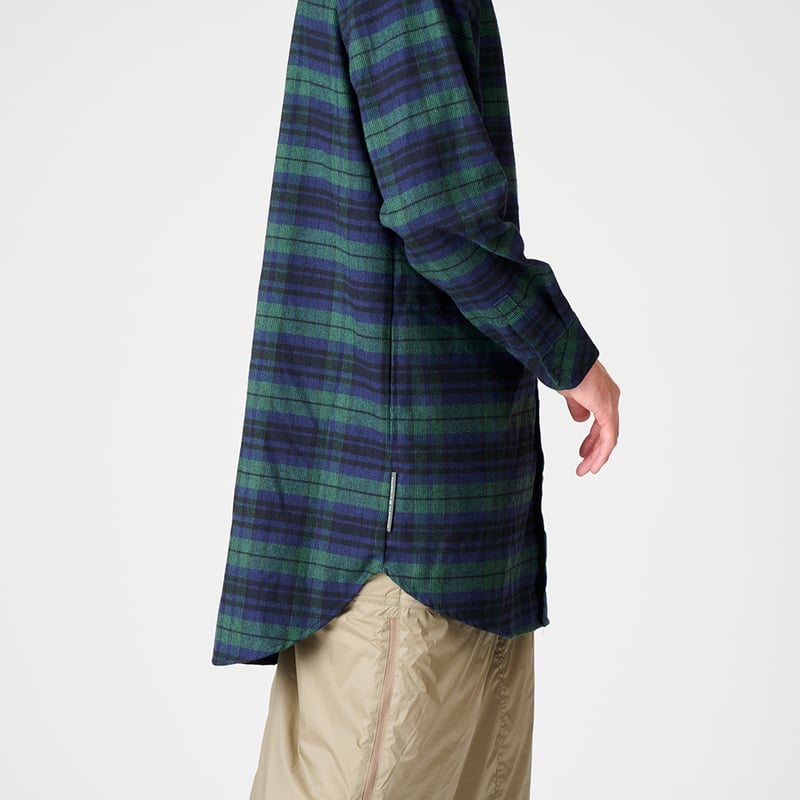 タータンチェックのロングシャツ / AXESQUIN ELEMENTS アクシーズ