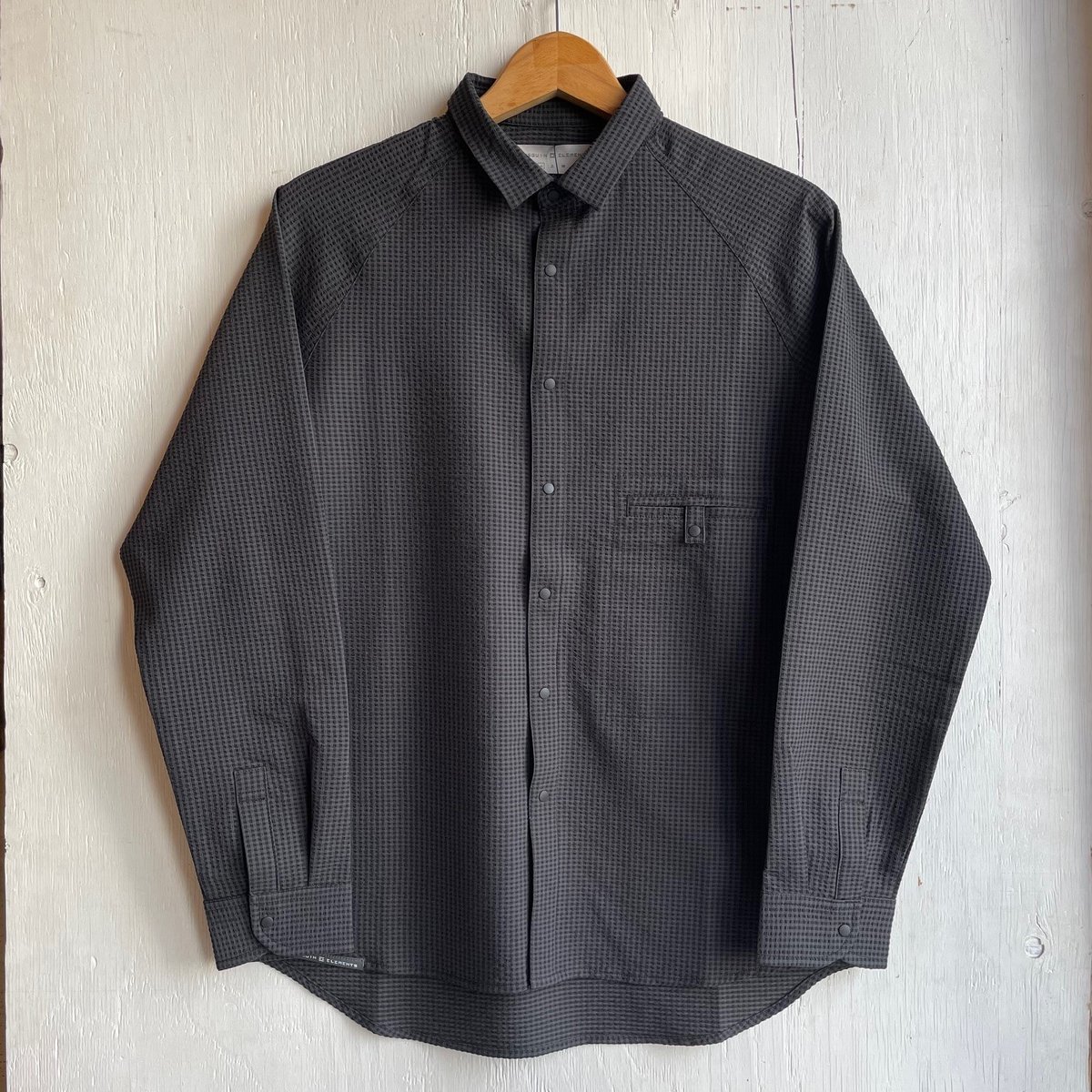 ギンガムサッカーのショートカラーシャツ / AXESQUIN ELEMENTS | BUDPA