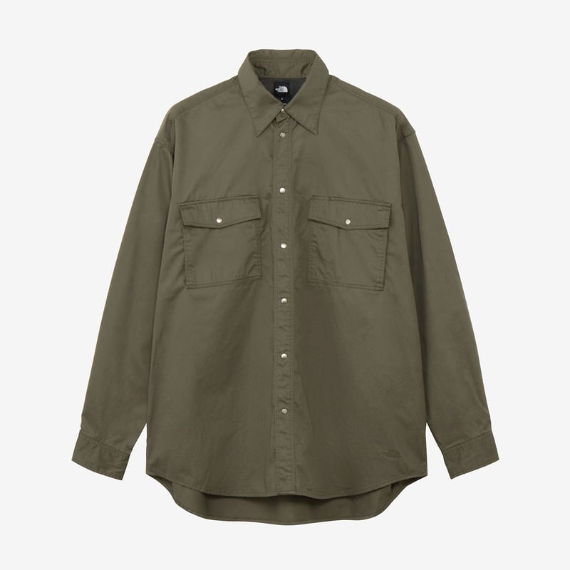 THE NORTH FACE ボタンアップシャツ L カーキ　ベージュ　未使用品 THE NORTH FACE ボタンアップシャツ L カーキ ベージュ 未使用品 THE