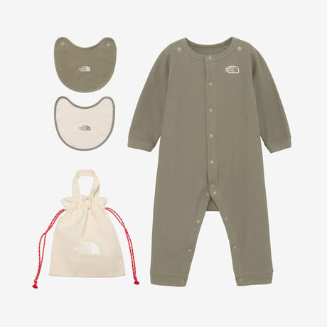 ロングスリーブロンパース＆2Pビブ（ベビー） / THE NORTH FACE ノースフェイス