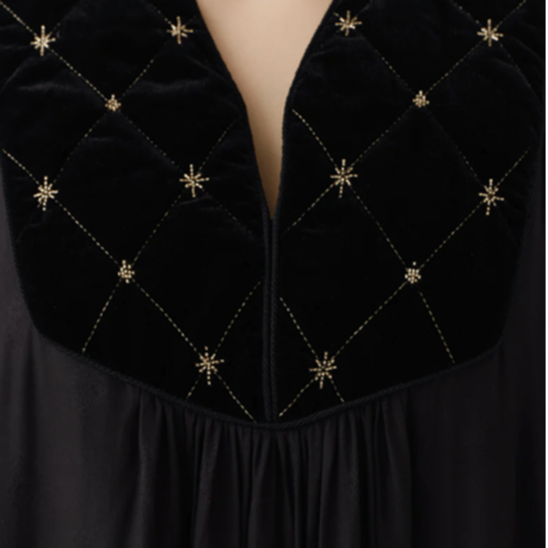 Velvet Beads Embroidery Dress（ウィメンズ）/ Sara mall