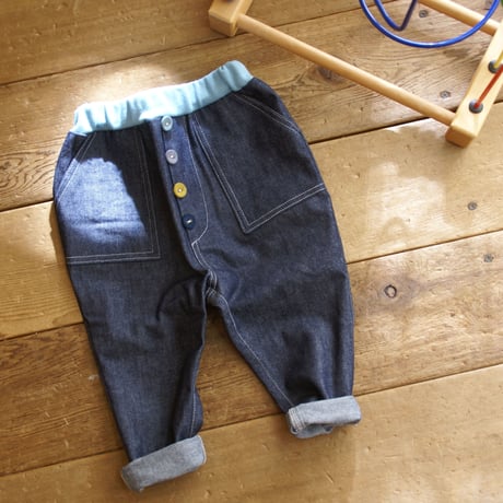 まあるいデニムパンツ 90cm