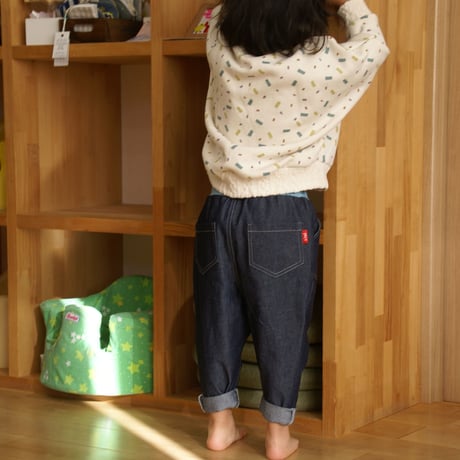 まあるいデニムパンツ 90cm