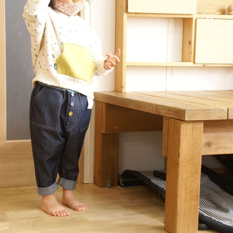 まあるいデニムパンツ 90cm