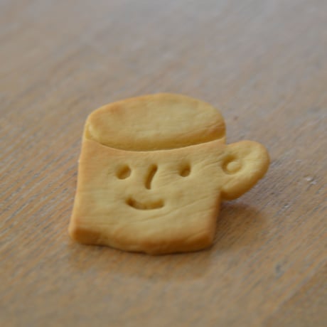 コップちゃんクッキーのブローチ