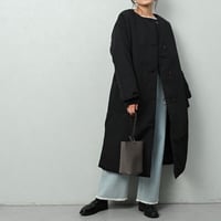 ★衿取り外し可★2way中綿ロングコート　ブラック