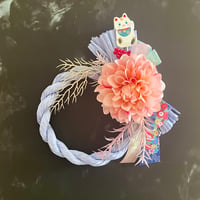 神社でご祈願済！ ハッピーしめ縄飾り2025L01ホワイト | Lazy Daisy