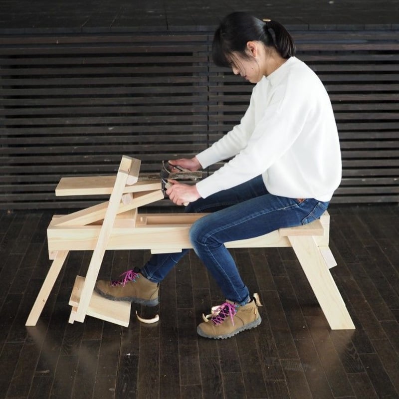 折りたたみ削り馬 完成品 | グリーンウッドワーク・ラボ オンライン