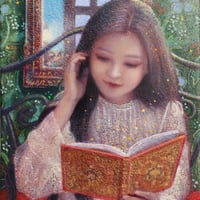 市川光鶴　「Story」　サムホール　Ichikawa  Mitsuru  (22.7×15.8cm)