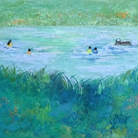 石倉文　「共 生」 P4号      Ishikura Aya   (22.0×33.3cm)
