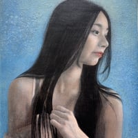 志賀絵梨子　「希望を宿す時」 F3号    Shiga  Eriko    (27.3×22.0cm)