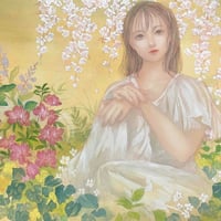 銀塩プリント・世界に一枚のみ　井上治（Osamu Inoue）フォトアート作品 井上知美「ポワンドローズの少女」F6号 Tomomi Inoue | 美岳画廊