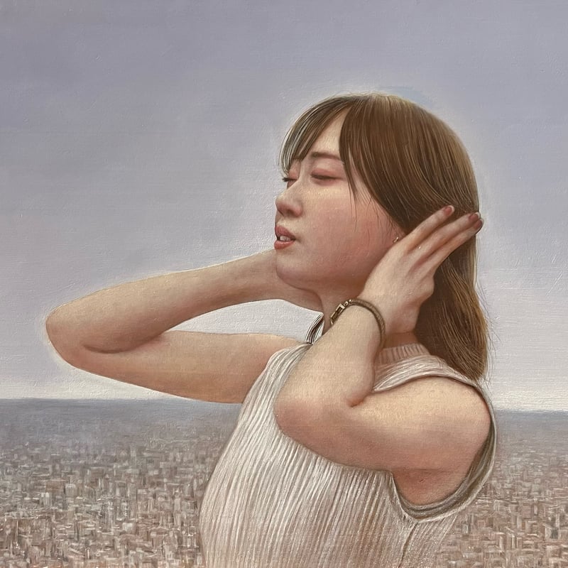 苛原 治 「風 に」 F4号 Irahara Osamu 「In the wind」 3