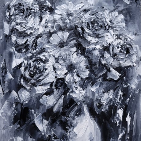 油絵 納屋修平 真作 バラ