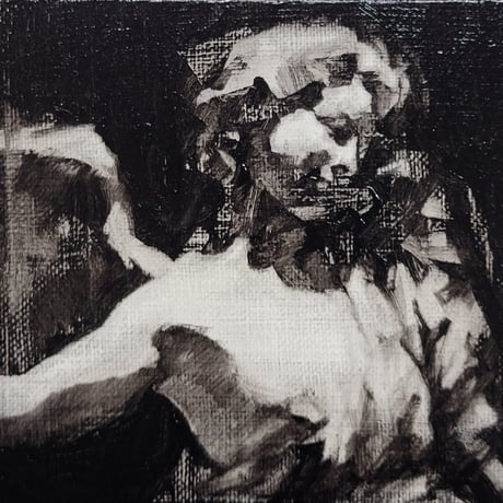 松原修平「天使 〜ベルニーニ〜」サムホール　MATSUBARA  SHUHEI「Angel by Bernini」　(15.8×22.7cm)