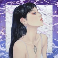 山下千里  「seawater Ⅲ」  S0号  　Yamashita  Chisato　(18.0×18.0cm)