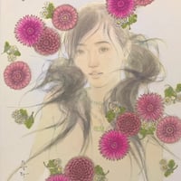 松平一民   「罔象女」(ミズハノメ )  P6号      Matsudaira Kazutami   「 god of water」　41.0×27.3cm