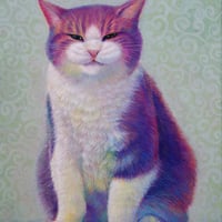 山本真矢   「ねぼすけ」 F3号   　Yamamoto Maya　　(27.3×22.0cm)