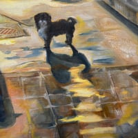 森 水翔　「雨上がりのパリ、ホームレスの犬」　F8号 　Mori Mizuha  (45.5×38.0cm)