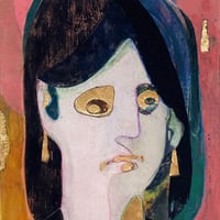 原澤亨輔　「Lady」  P3号 　Harasawa Kousuke  (27.3×19.0cm)