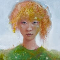 苛原 治「雪の華」 F6号 Irahara Osamu 「snowdrop」 (41.0×3