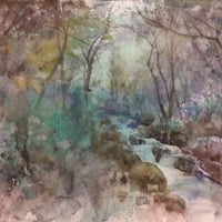 有川利郎「閑寂の細流」3号大　Arikawa Toshiro