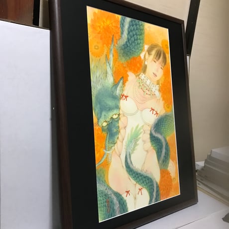 松平一民   「高龗と龍神」 72.0×45.0cm    Matsudaira Kazutami