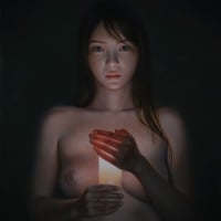 松林 淳  「真実の灯火」  F6号　Matsubayashi  Atsushi   「The light of truth」  (41.0×31.8cm)