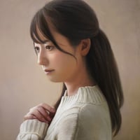 岩本将弥 「冬の暮」 F3号　Iwamoto  Masaya  (27.3×22.0cm)