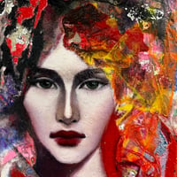 松原修平　「A Woman’s Face 2」  サムホール　MATSUBARA  SHUHEI　  22.7×15.8cm