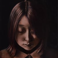 尾崎里樺「暁 紅」 F4号　　Ozaki  Satoka 「red dawn」  (33.3×24.2cm)