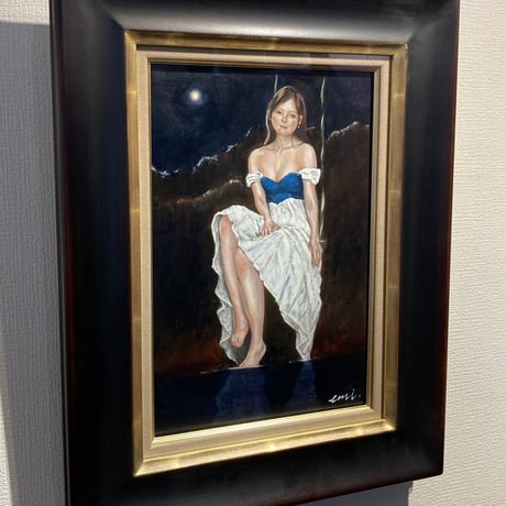 長内絵海「夢 遊」 P6号　　Osanai Emi  「dreaming and playing」 (41.0×27.3cm)