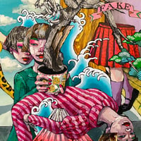 荒木名月「地平線に寝返る」 F15号　Araki  Natsuki  「Turning to the horizon」 (65.2×53.0cm)
