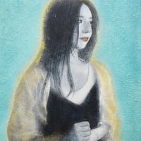 志賀絵梨子　「幽玄の宵」 F4号    Shiga  Eriko    (33.3×24.2cm)