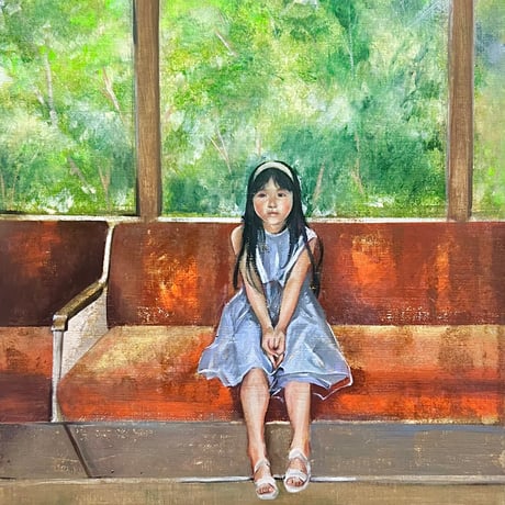 長内絵海「夢うつつ」 P6号　　Osanai Emi  「dream and reality」 (41.0×27.3cm)