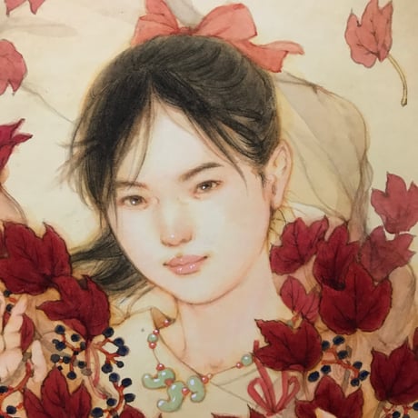 松平一民   「やまとの秋」  F4号    Matsudaira Kazutami    33.3×24.2cm