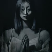 尾崎里樺 「Requiem」 F6号　　Ozaki  Satoka   (41.0×31.8cm)