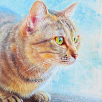 西脇 恵  「雨粒に耳を澄ませば」  F0号   Nishiwaki   Megumi    (18.0×14.0cm)