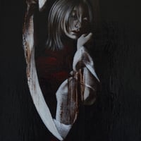 尾崎里樺 「fear」  F4号　　Ozaki  Satoka   (33.3×24.2cm)
