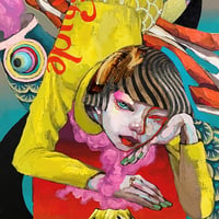荒木名月 「人魚の足音は何色か」  M10号　Araki  Natsuki　(53.0×33.3cm)