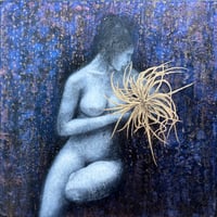 志賀絵梨子　「光を求めて」 S0号    Shiga  Eriko   「Seeking the Light」  (18.0×18.0cm)