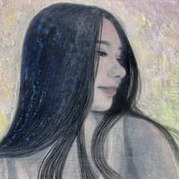 志賀絵梨子　「ほの明るい」 F4号    Shiga  Eriko   「faintly bright」 (33.3×24.2cm)